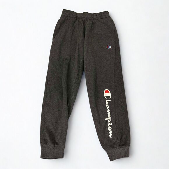 Champion Other - Champion Joggers Boys M Gray Fleece Sweatpants Cuffed Logo Athletic Casual Pants